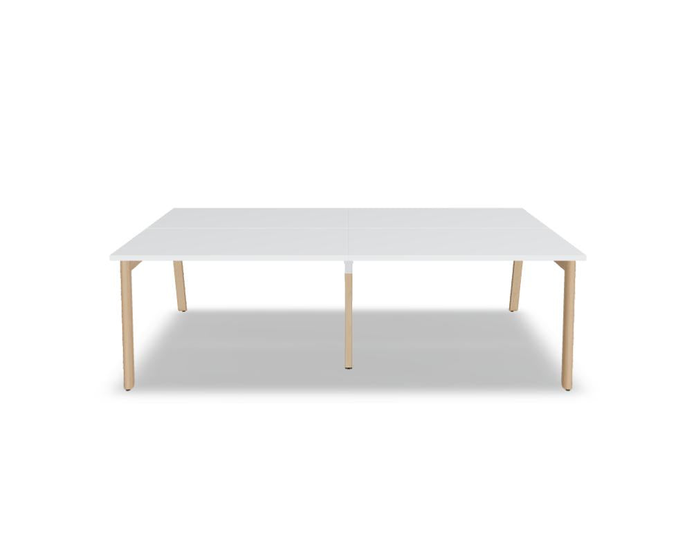 Ogi B Bench BOB420E2 - Doppelschreibtisch in Weiss Pastell präsentiert im Onlineshop von KAQTU Design AG. Schreibtisch ist von Mdd