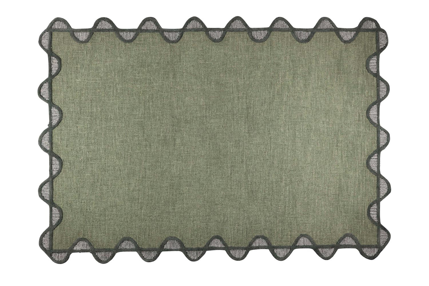 Teppich Sugar Lines in Grün präsentiert im Onlineshop von KAQTU Design AG. Teppich ist von Bold Monkey