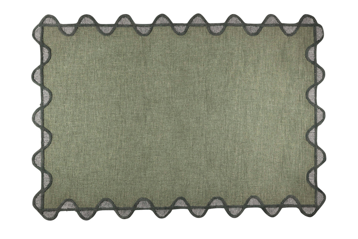 Teppich Sugar Lines in Grün präsentiert im Onlineshop von KAQTU Design AG. Teppich ist von Bold Monkey