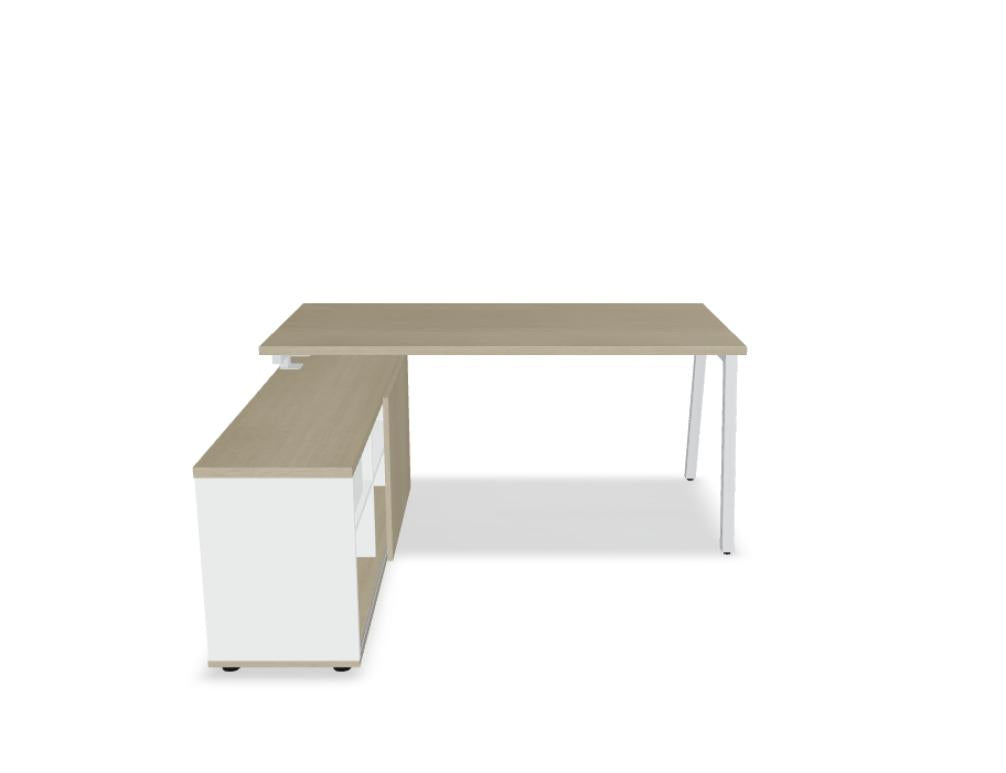 Ogi M BOM20 - Schreibtisch mit Schrank in präsentiert im Onlineshop von KAQTU Design AG. Schreibtisch ist von Mdd