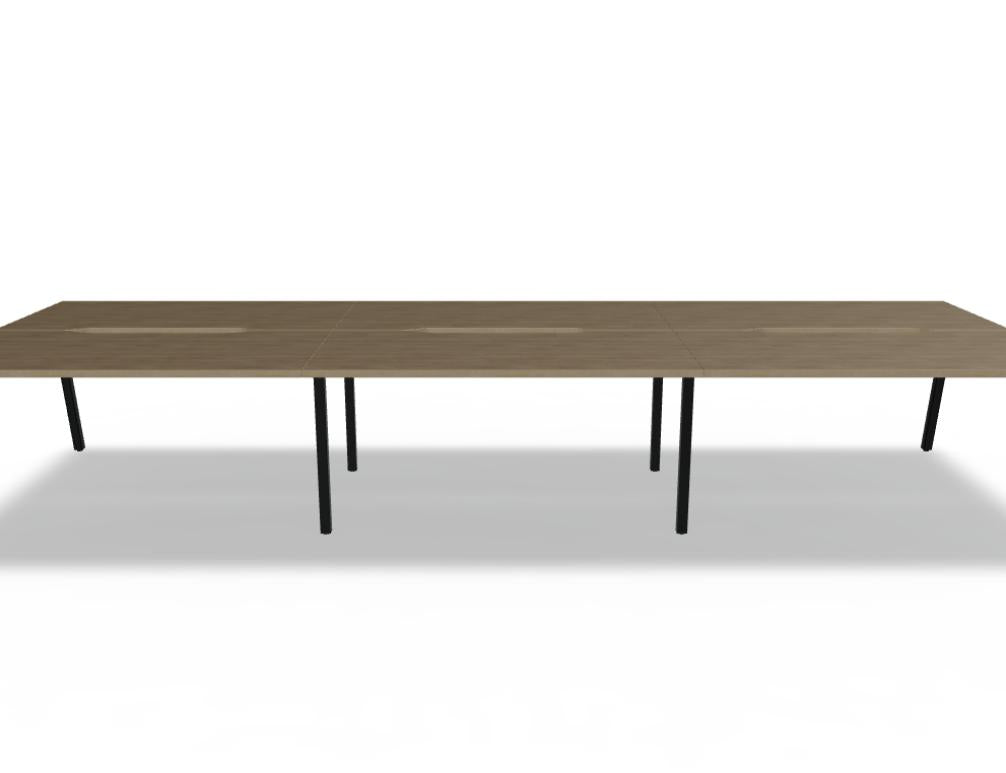 Ogi M Bench BOM44E3 - Doppelschreibtisch in Honigeiche präsentiert im Onlineshop von KAQTU Design AG. Schreibtisch ist von Mdd
