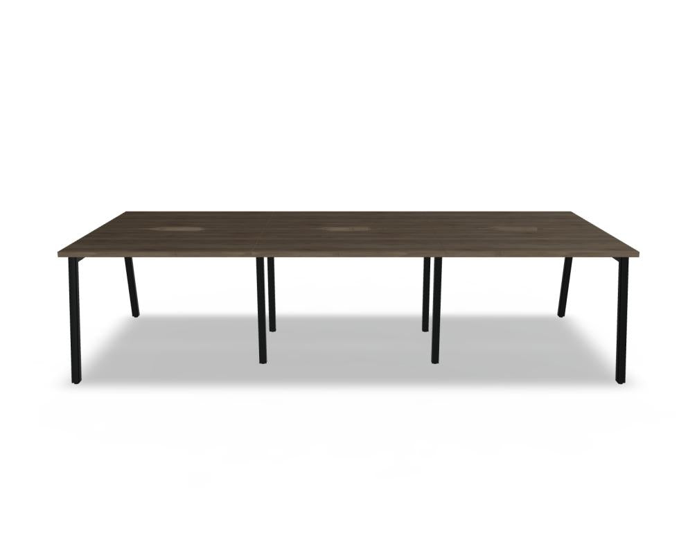 Ogi M Bench BOM50E3 - Doppelschreibtisch in Honigeiche präsentiert im Onlineshop von KAQTU Design AG. Schreibtisch ist von Mdd