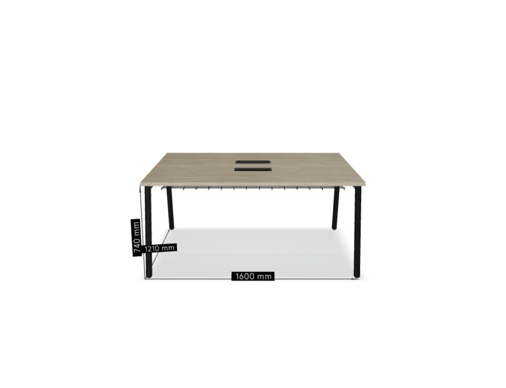 Ogi M Bench BOM56 - Doppelschreibtisch in Honigeiche präsentiert im Onlineshop von KAQTU Design AG. Schreibtisch ist von Mdd