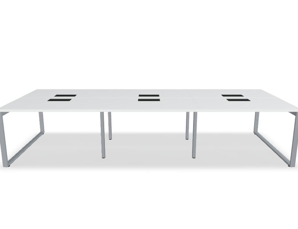 Ogi Q Bench BOQ42E3 - Doppelschreibtisch in Honigeiche präsentiert im Onlineshop von KAQTU Design AG. Schreibtisch ist von Mdd
