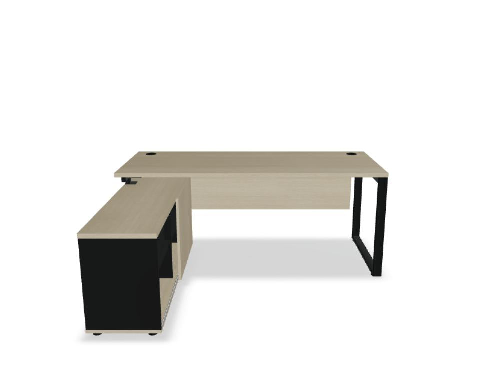 Ogi Q BOQL21 - Schreibtisch mit Schrank in präsentiert im Onlineshop von KAQTU Design AG. Schreibtisch ist von Mdd