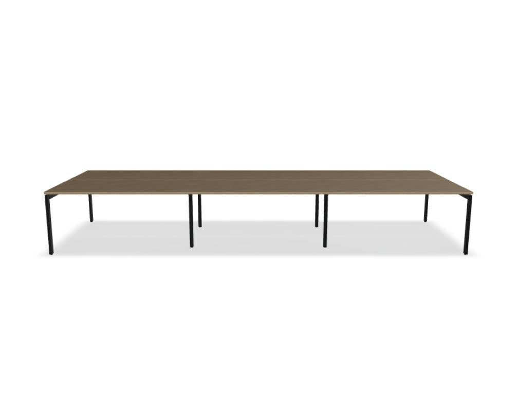 Ogi U Bench BOU34E3 - Doppelschreibtisch in Honigeiche präsentiert im Onlineshop von KAQTU Design AG. Schreibtisch ist von Mdd