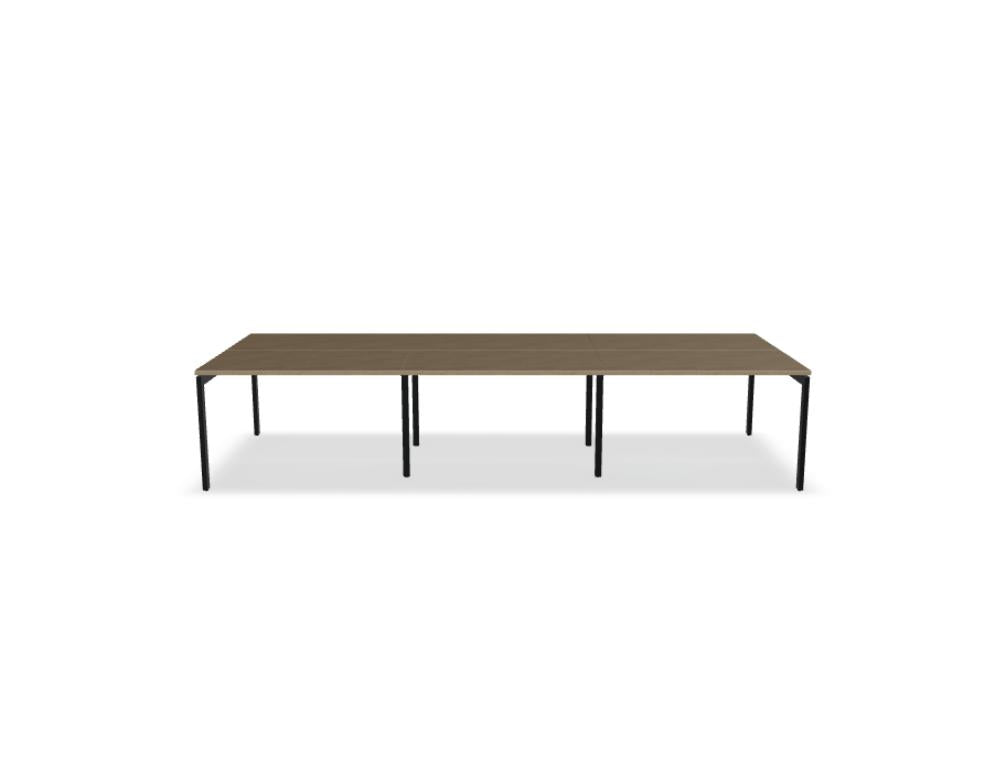Ogi U Bench BOU42E3 - Doppelschreibtisch in Honigeiche präsentiert im Onlineshop von KAQTU Design AG. Schreibtisch ist von Mdd