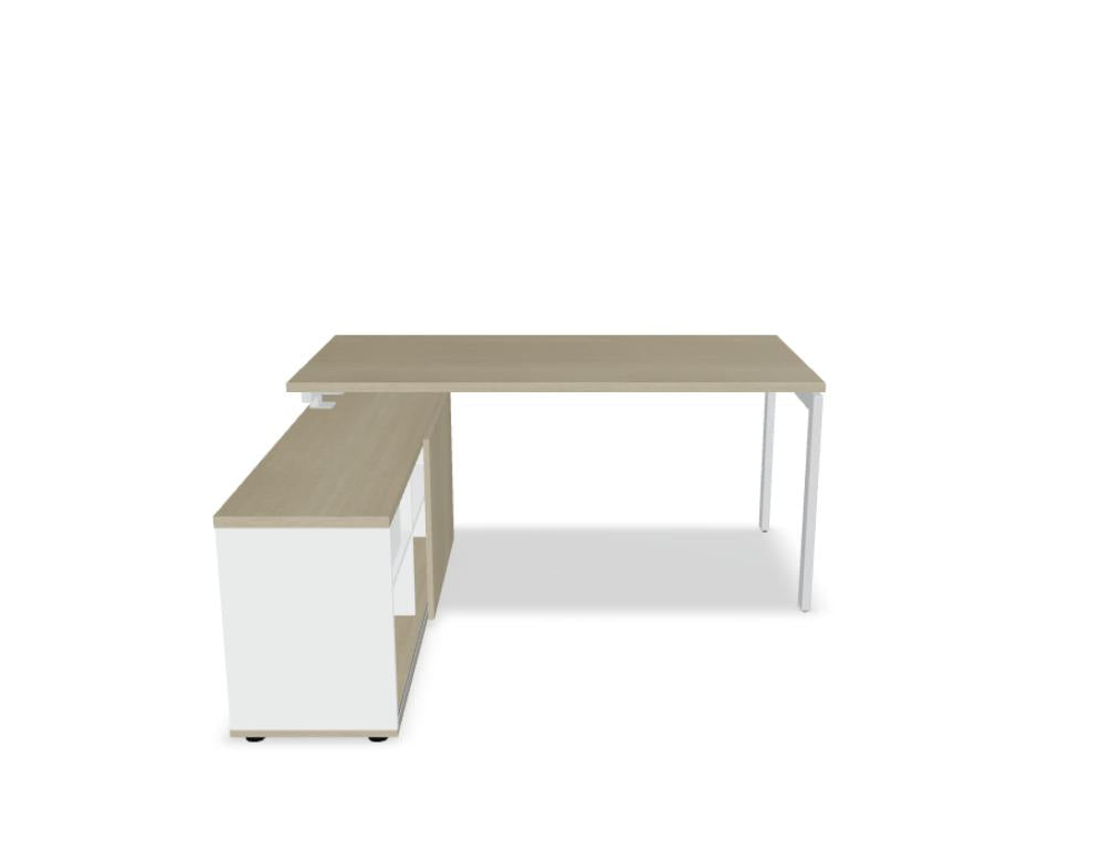 Ogi U BOUL20 - Schreibtisch mit Schrank in präsentiert im Onlineshop von KAQTU Design AG. Schreibtisch ist von Mdd