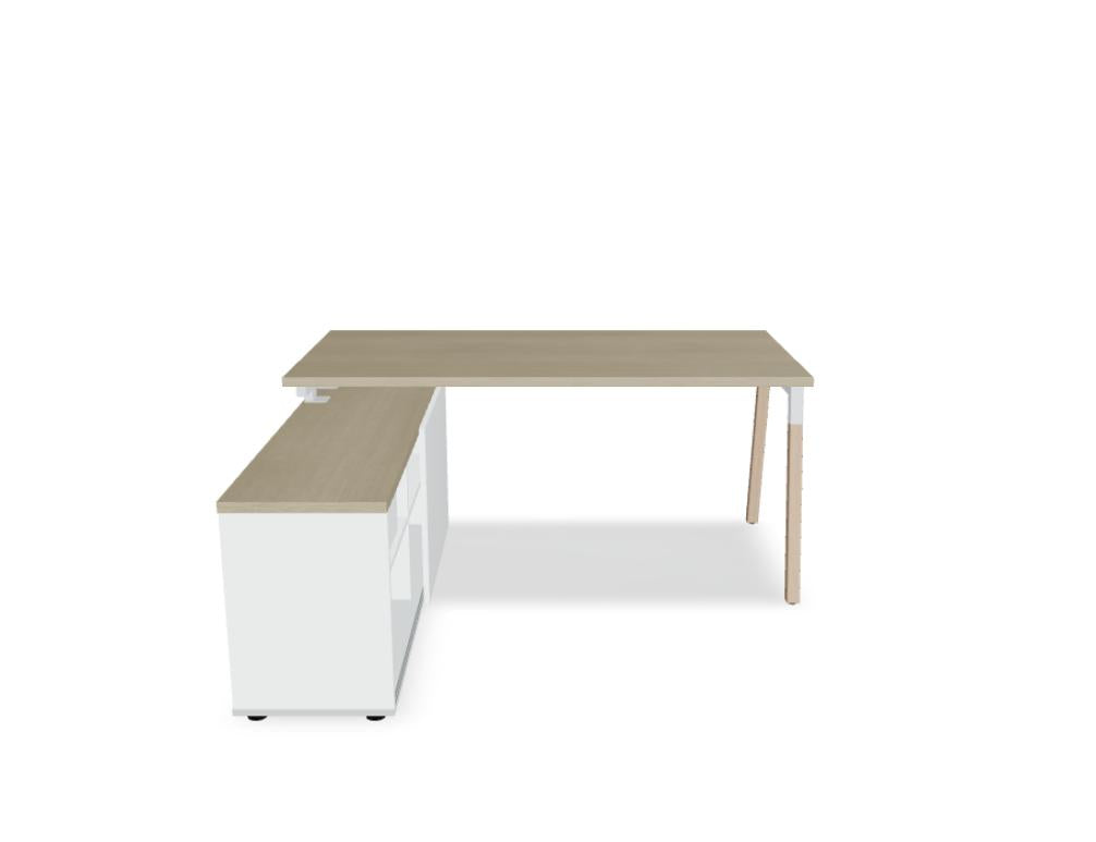 Ogi W BOW20 - Schreibtisch mit Schrank in präsentiert im Onlineshop von KAQTU Design AG. Schreibtisch ist von Mdd