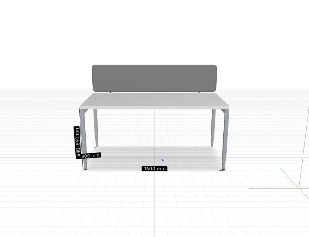 Ogi Y BOY04R - Schreibtisch mit manueller Höhenverstellung in präsentiert im Onlineshop von KAQTU Design AG. Schreibtisch ist von Mdd