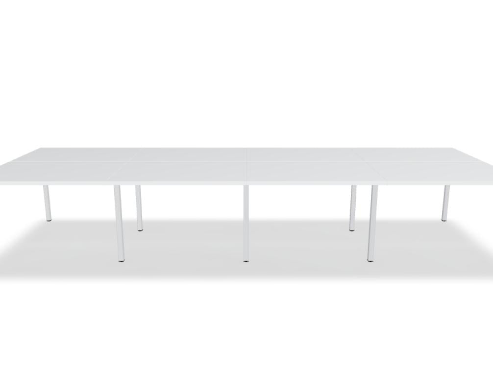 Ogi Y Bench BOY40E4 - Doppelschreibtisch in Honigeiche präsentiert im Onlineshop von KAQTU Design AG. Schreibtisch ist von Mdd