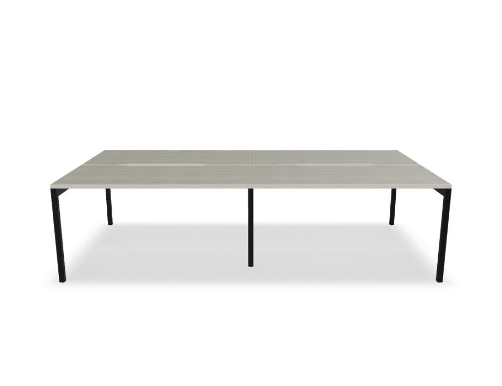 Ogi Y Bench BOY44E2 - Doppelschreibtisch in Honigeiche präsentiert im Onlineshop von KAQTU Design AG. Schreibtisch ist von Mdd