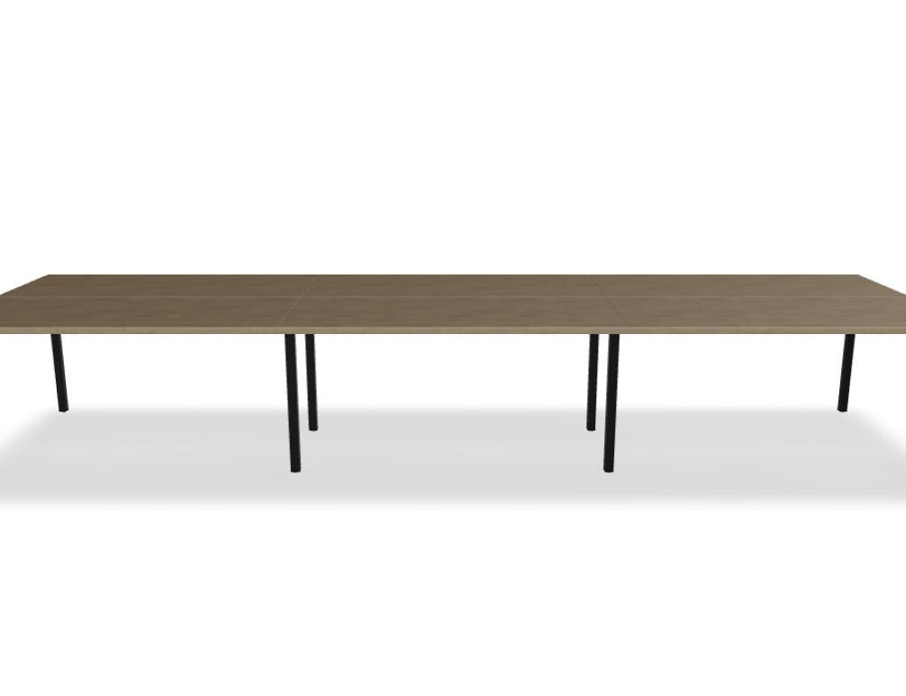 Ogi Y Bench BOY54E3 - Doppelschreibtisch in Honigeiche präsentiert im Onlineshop von KAQTU Design AG. Schreibtisch ist von Mdd