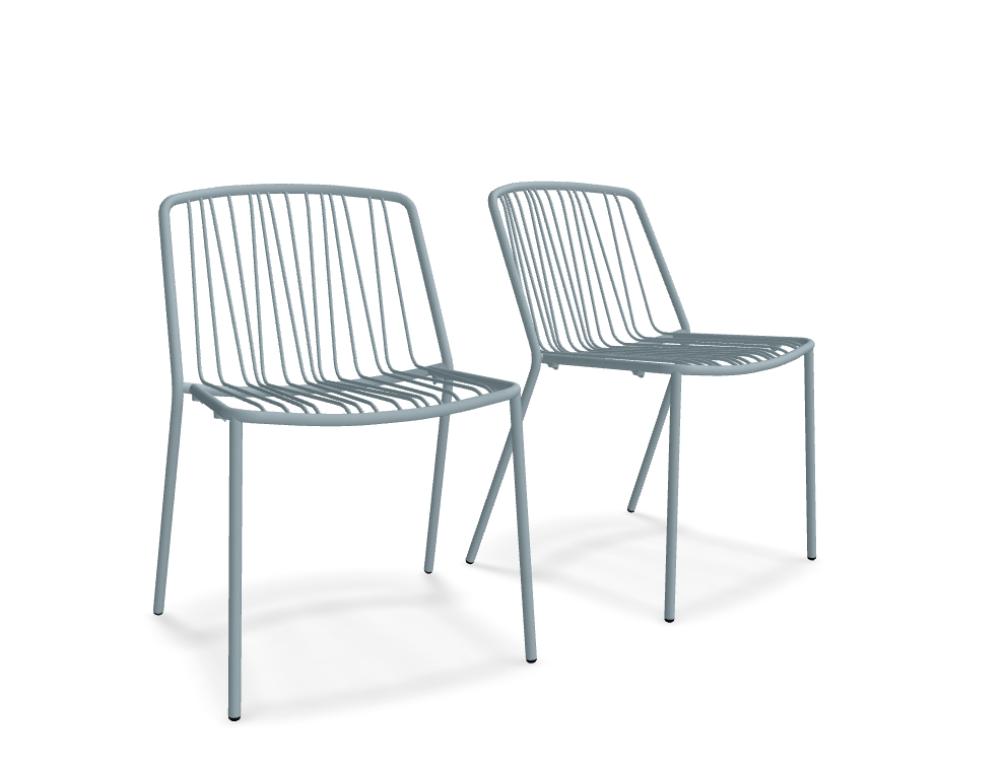 Bris BRS01 - Stuhl, Set von 2 Stück in Blau präsentiert im Onlineshop von KAQTU Design AG. Gartenstuhl ist von Mdd