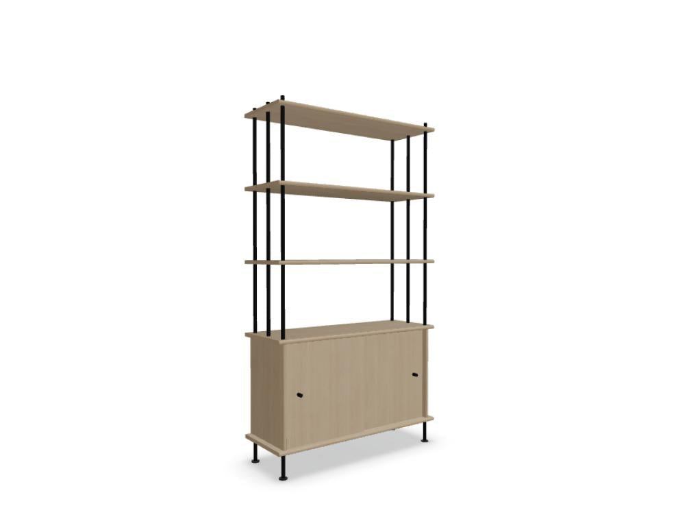 Bava BV10P3 - Holz-Halbregal in Eiche Natur präsentiert im Onlineshop von KAQTU Design AG. Standregal ist von Tamo