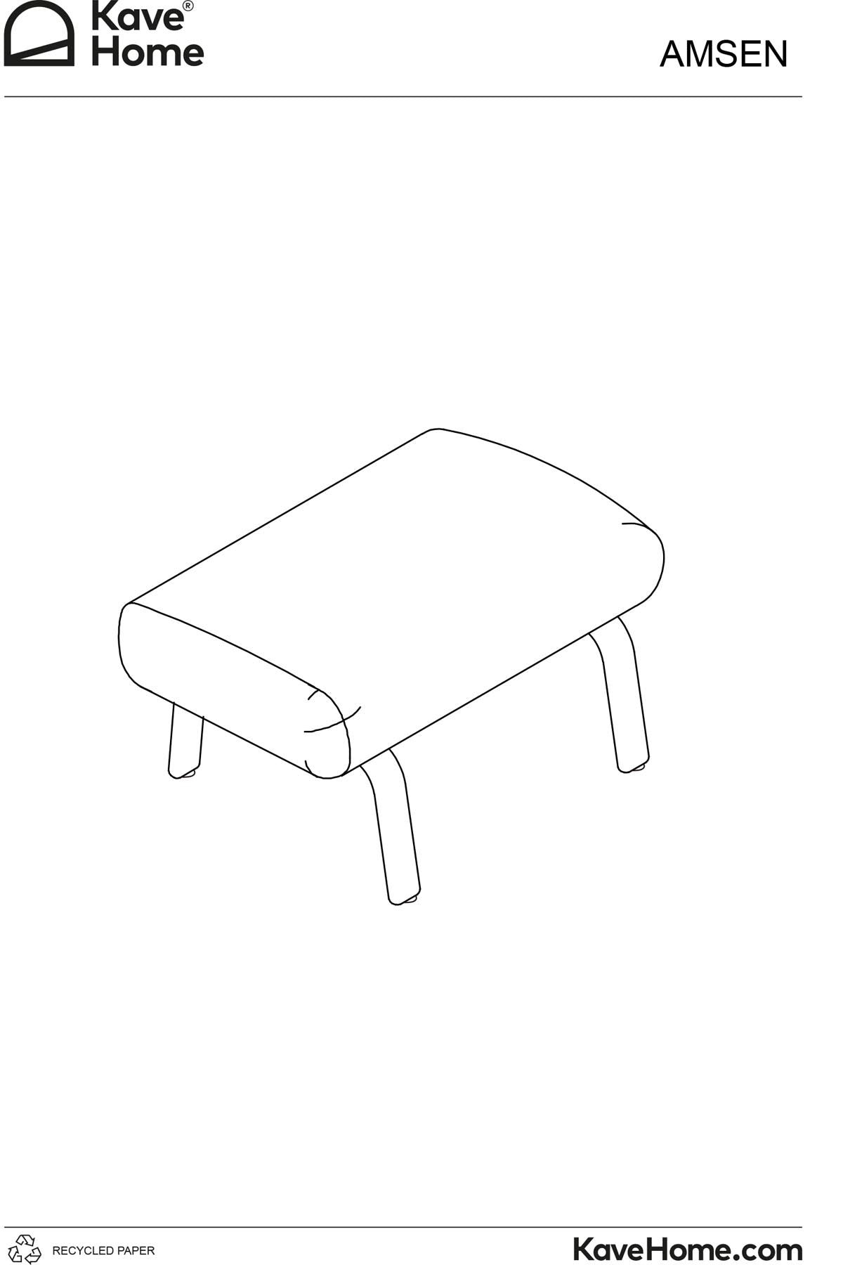 Fußablage Amsen in Beige mit Beinen aus em gebürsteten Edelstahl 68 x 55 cm in Beige präsentiert im Onlineshop von KAQTU Design AG. Pouf ist von Kave Home