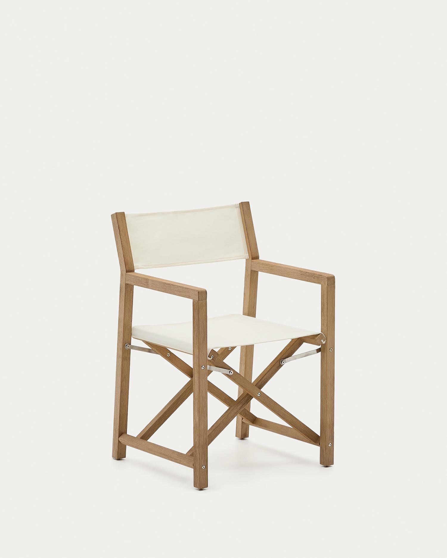 Outdoor-Klappstuhl Vilara in Weiss aus massivem Akazienholz FSC 100% in Weiss präsentiert im Onlineshop von KAQTU Design AG. Gartenstuhl ist von Kave Home