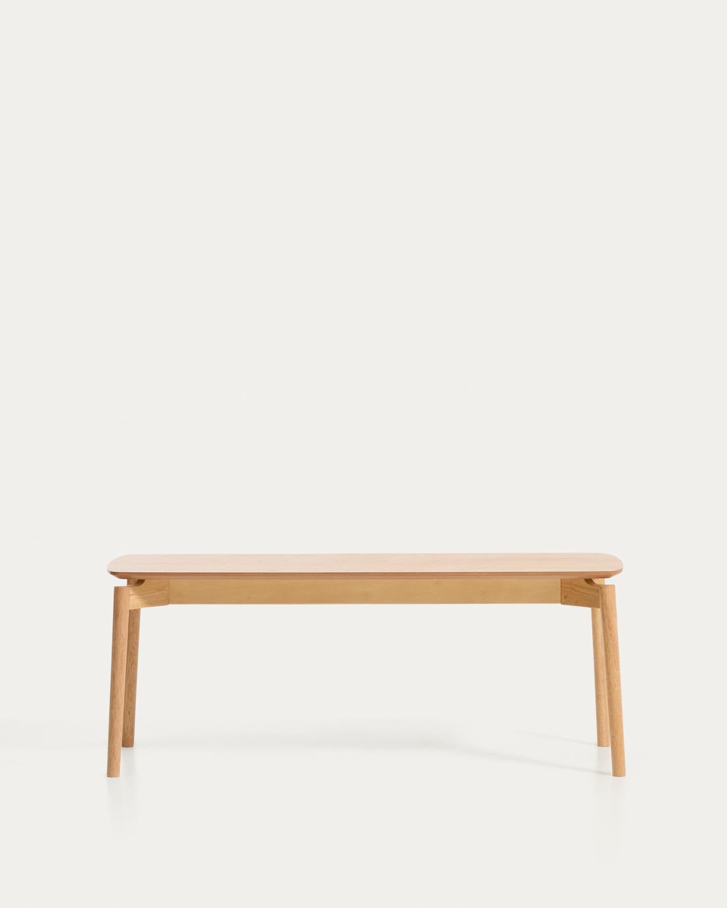 Bank Evera aus Eichenfurnier mit naturfarbenem Finish, 122 cm in Beige präsentiert im Onlineshop von KAQTU Design AG. Sitzbank ist von Kave Home