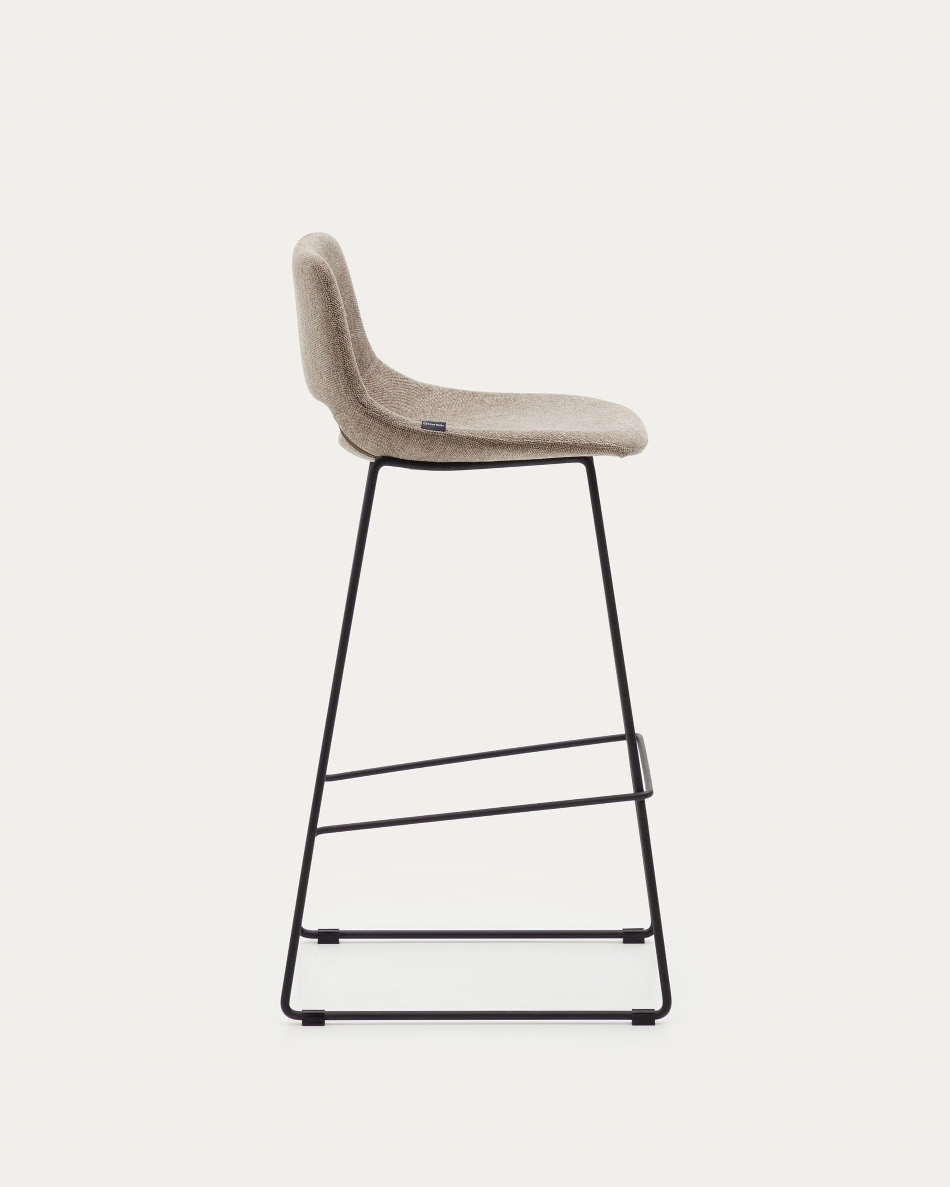 Zahara Hocker: Moderner Braun-Stahl Look, 76 cm, Kave Home Design.