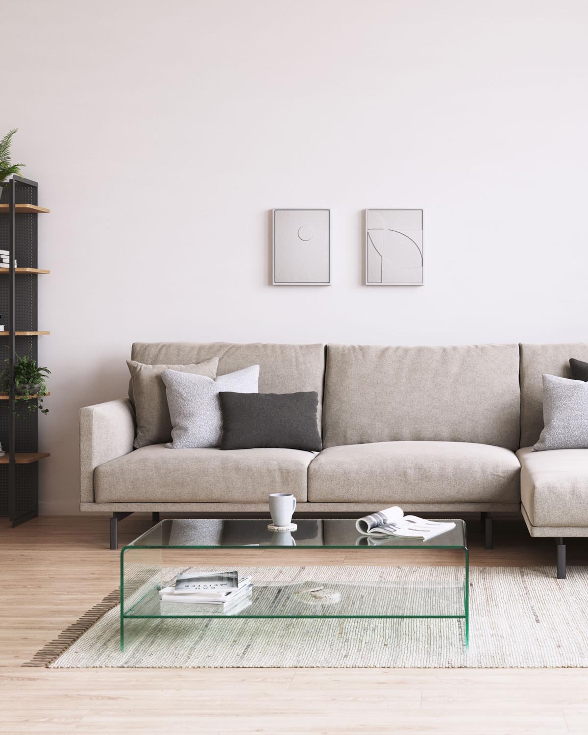 Eleganter Burano Glastisch 110x55 cm von Kave Home für Ihr Wohnzimmer.