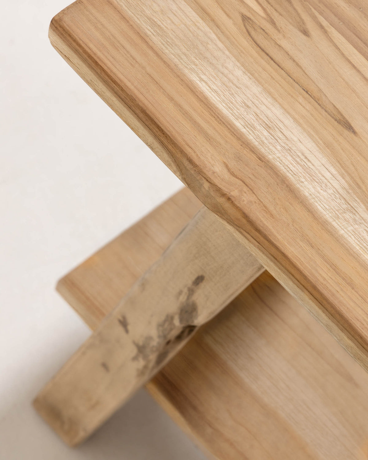 Safara Bank aus massivem recyceltem Teakholz 100 cm in Natur präsentiert im Onlineshop von KAQTU Design AG. Sitzbank ist von Kave Home