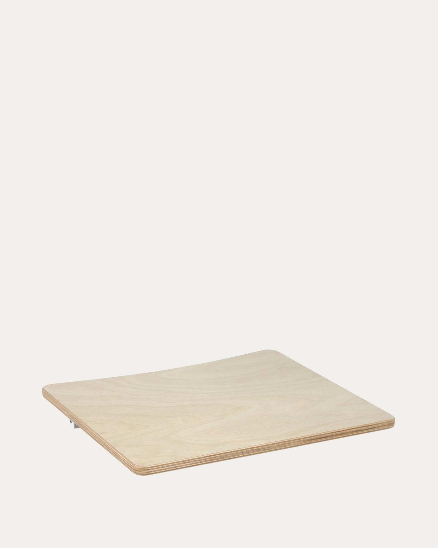 Stilvolles Tablett aus Birkenfurnier für den Nuun Stuhl. Sicher, langlebig, leicht zu reinigen. Perfekt für Essen und Spielen.