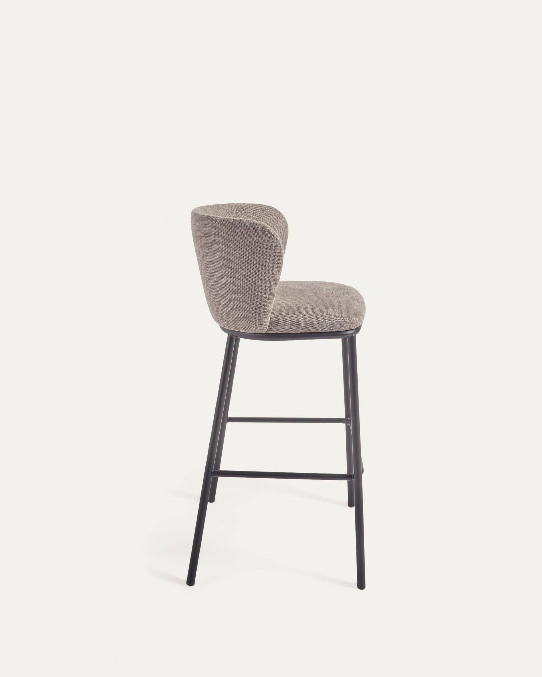 Ciselia Stuhl: Elegante Chenille in Hellbraun, 75 cm von Kave Home.