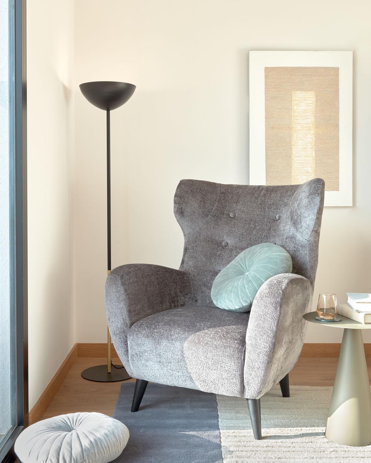 Stilvoller Shirel Beistelltisch 40 cm grün von Kave Home.