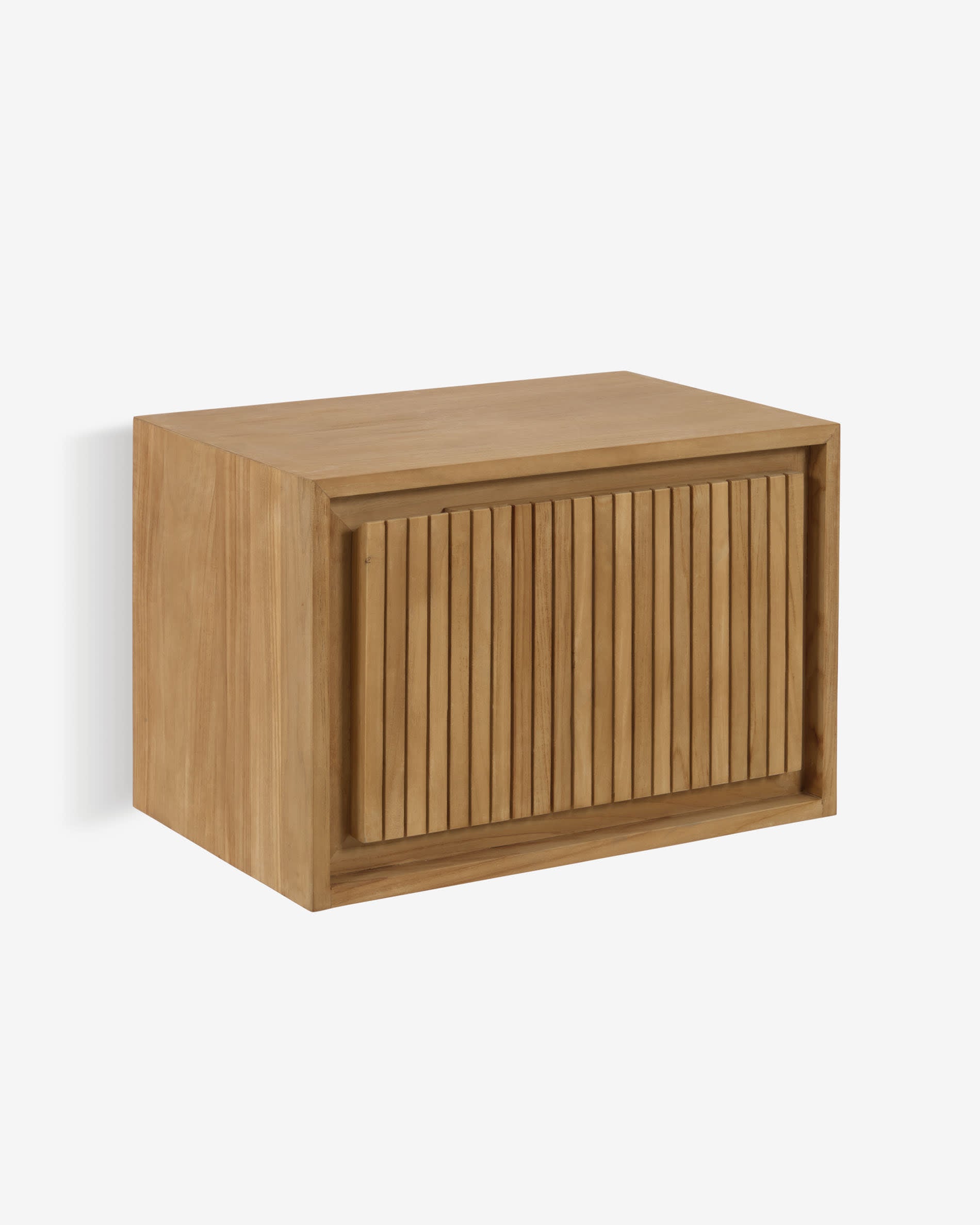 3D-Modell des eleganten Wandschranks Taciana aus massivem Teakholz, 60x40 cm, für luxuriöse Badezimmer.