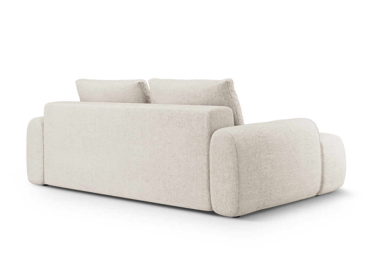 Linz Sofa mit Schlaffunktion und Stauraumbox 4 Sitzer 100cm in Beige-Sorella präsentiert im Onlineshop von KAQTU Design AG. Bettsofa ist von Cosmopolitan Design