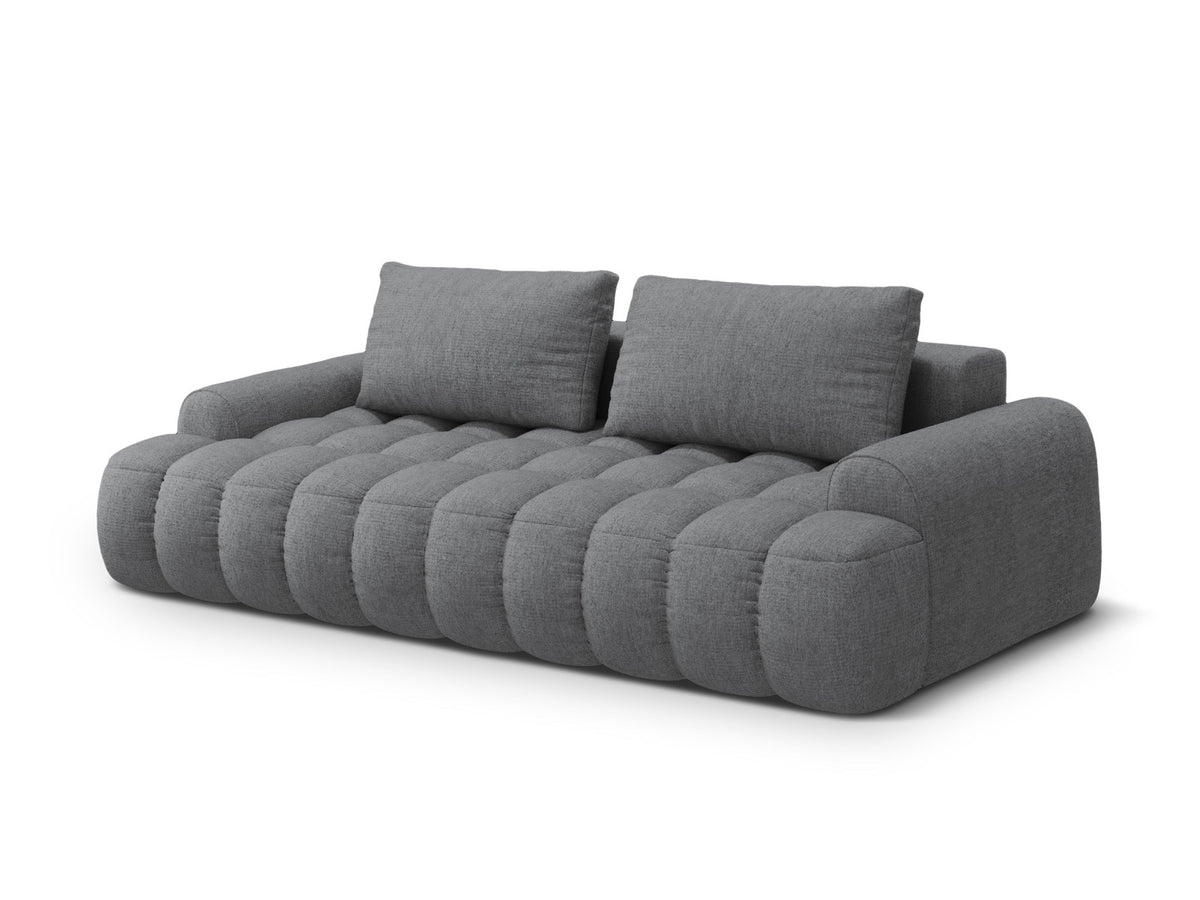 Linz Sofa mit Schlaffunktion und Stauraumbox 4 Sitzer 100cm in Grey-Sorella präsentiert im Onlineshop von KAQTU Design AG. Bettsofa ist von Cosmopolitan Design