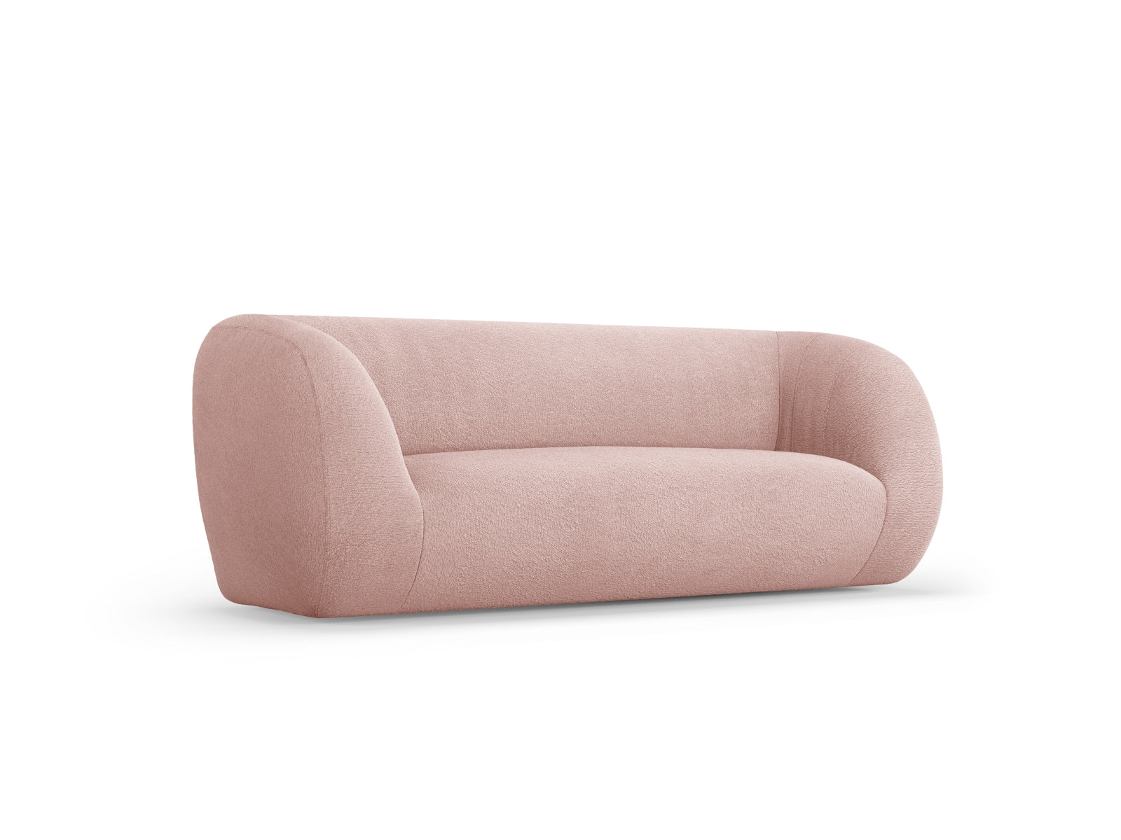 Modernes 2-Sitzer Sofa "Essen" in zartem Powder Pink-Baloo, perfekt für gemütliche und stilvolle Wohnambiente von Cosmopolitan Design.
