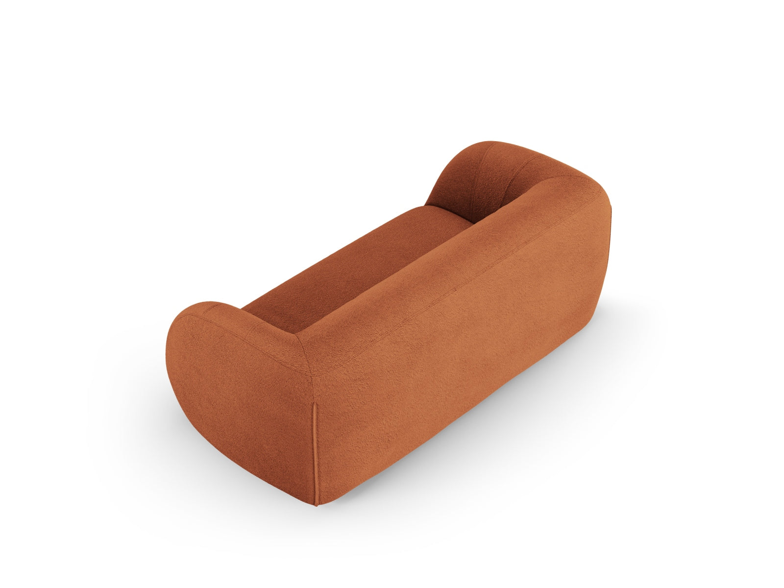 Elegantes 2-Sitzer Sofa "Essen" in warmem Terracotta, ideal für zeitgemäße Wohnräume, entworfen von Cosmopolitan Design.