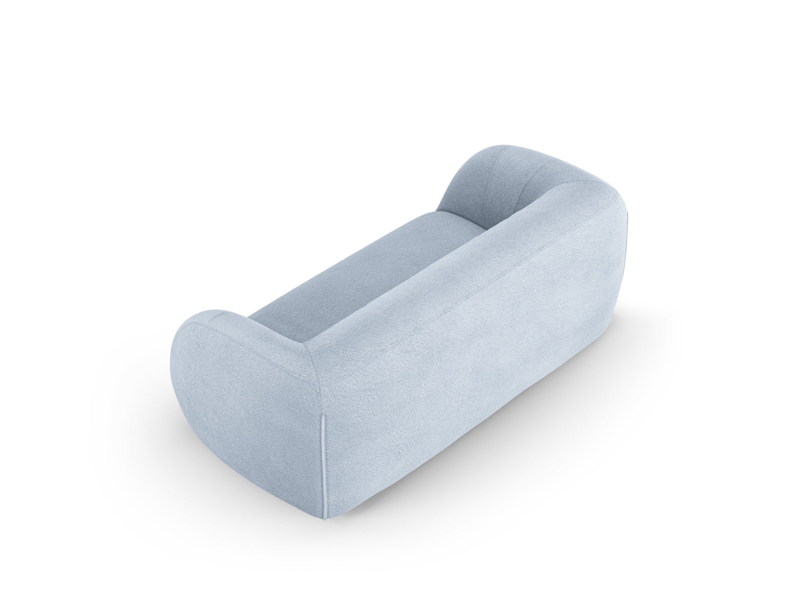 Elegantes 2-Sitzer Sofa "Essen" in sanftem Hellblau, ideal für stilvolle Wohnräume, entworfen von Cosmopolitan Design.