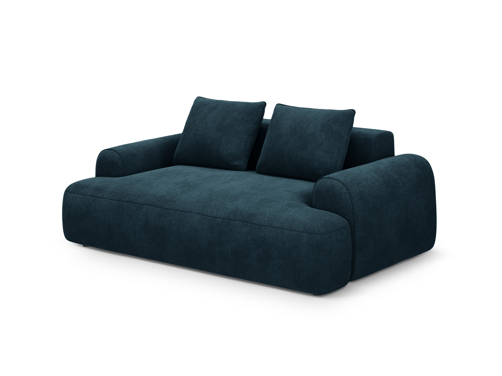 Elegantes 2-Sitzer Sofa Calma in tiefem Petrol, stilvoll und modern, ideal für jedes Wohnzimmer, erhältlich bei KAQTU Design AG.