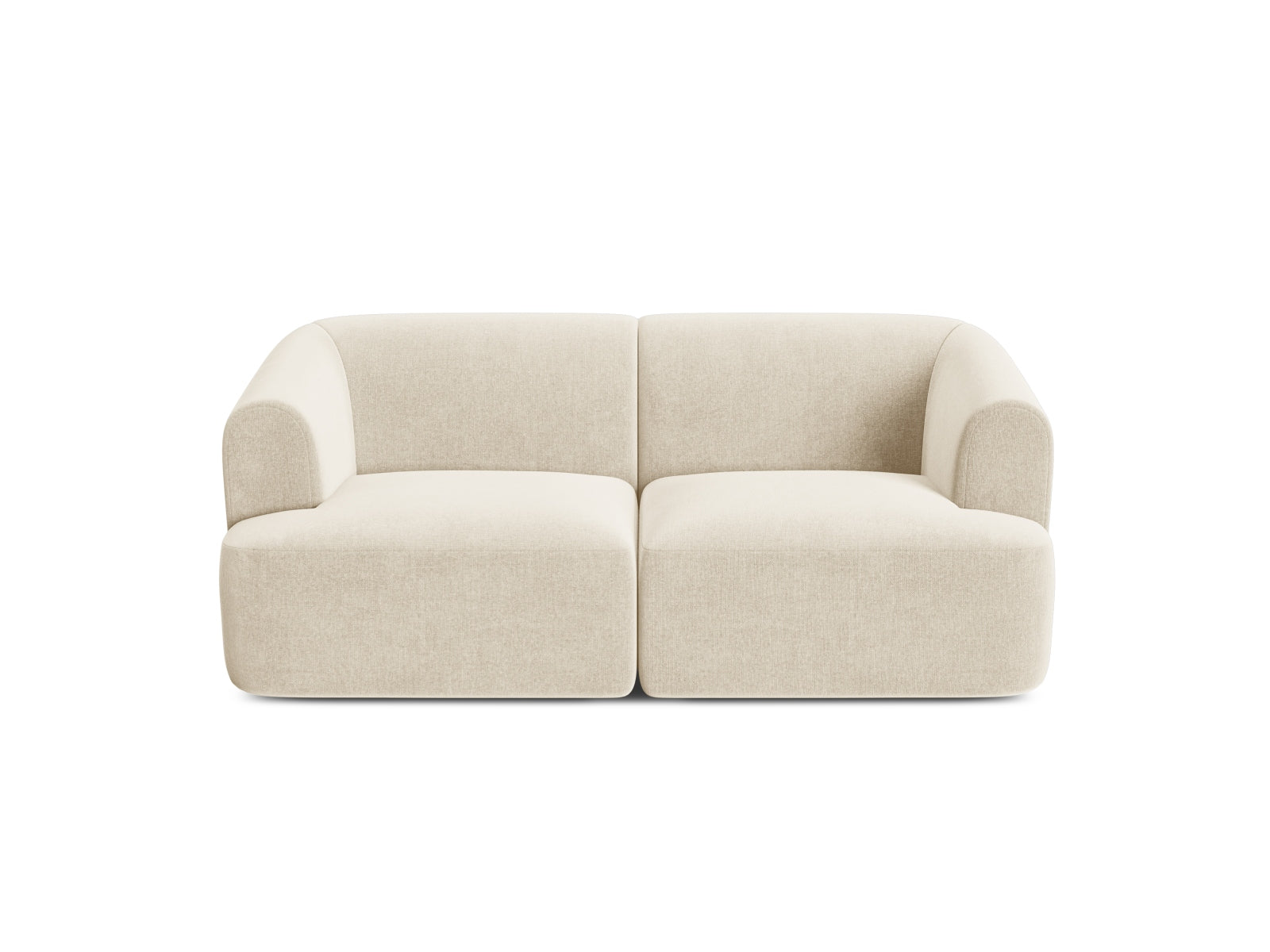 Elegantes 2-Sitzer Sofa Campi in sanftem Beige, ideal für moderne Wohnräume und einladende Gemütlichkeit.