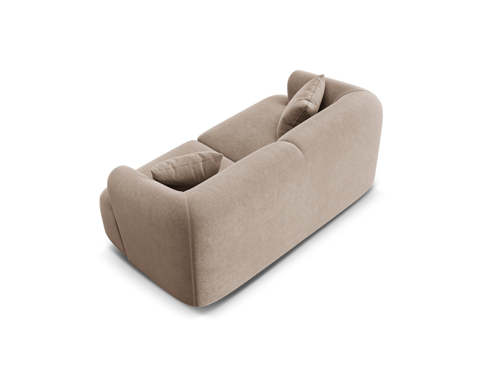 Modulares 2-Sitzer Sofa Campi in edlem Dunkelbeige, perfekt für zeitgemäße Einrichtungen und gemütliche Entspannungsecken.