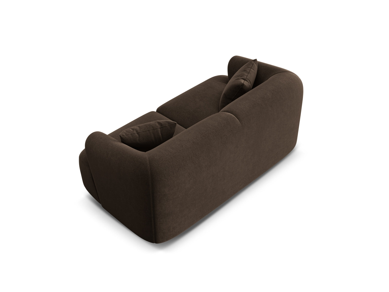 Modernes 2-Sitzer Sofa Campi in Chocolate-Vogue, perfekt für gemütliche Abende und stilvolle Einrichtungsideen.