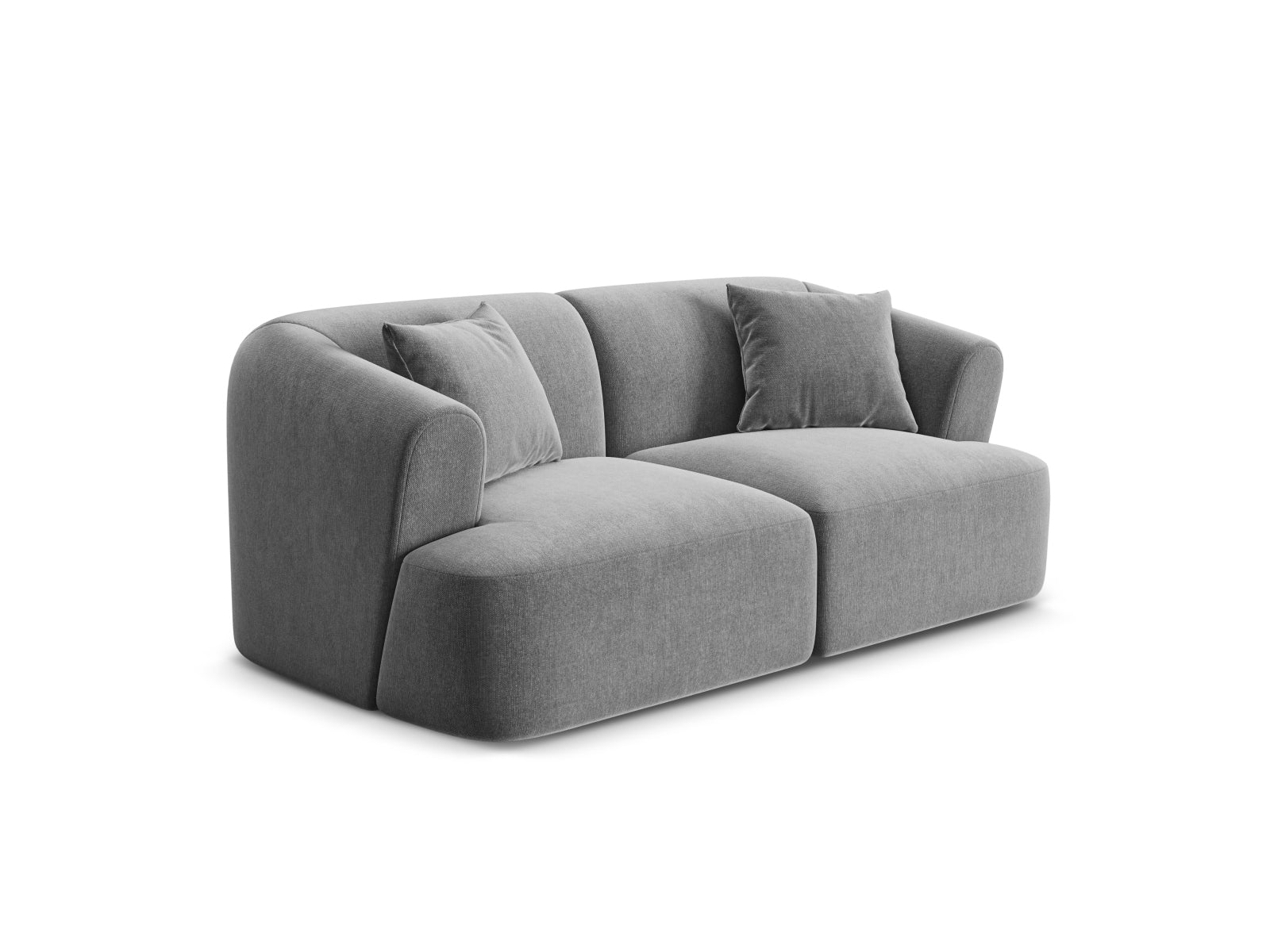 Elegantes 2-Sitzer Sofa Campi in stilvollem Grau, ideal für moderne Wohnräume, erhältlich bei KAQTU Design AG.