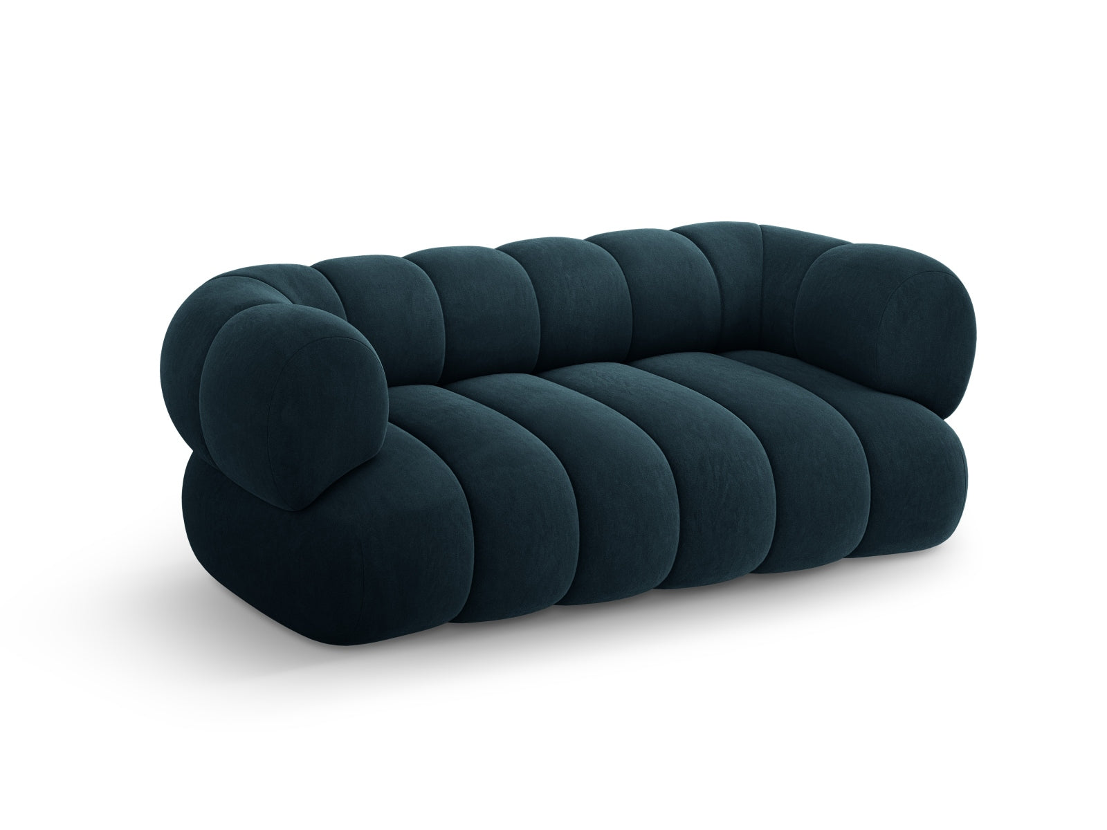 Stilvolles 2-Sitzer Sofa Koge aus Velours in tiefem Petrol, 95 cm breit, perfekt für moderne und elegante Wohnambiente.
