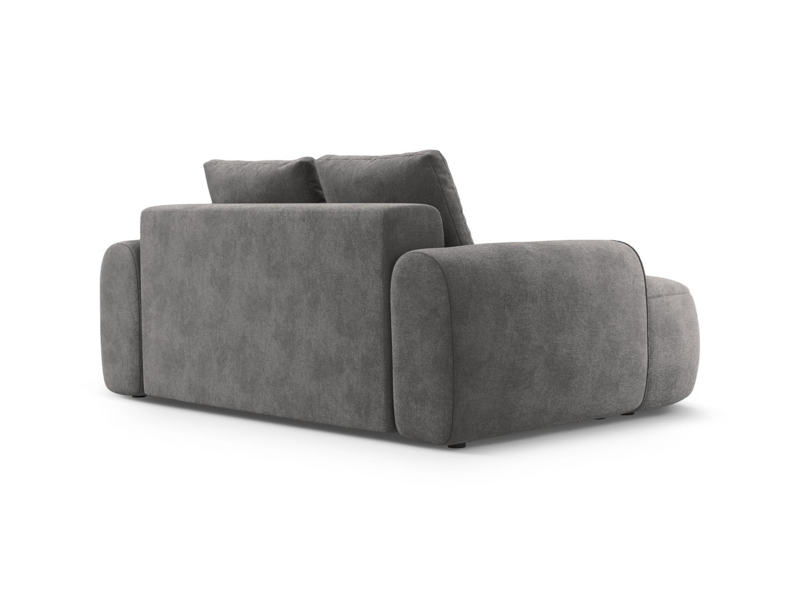 Elegantes 2-Sitzer Sofa Linz aus weichem Velours in zeitlosem Grau, ideal für gemütliche Abende und stilvolle Wohnräume.