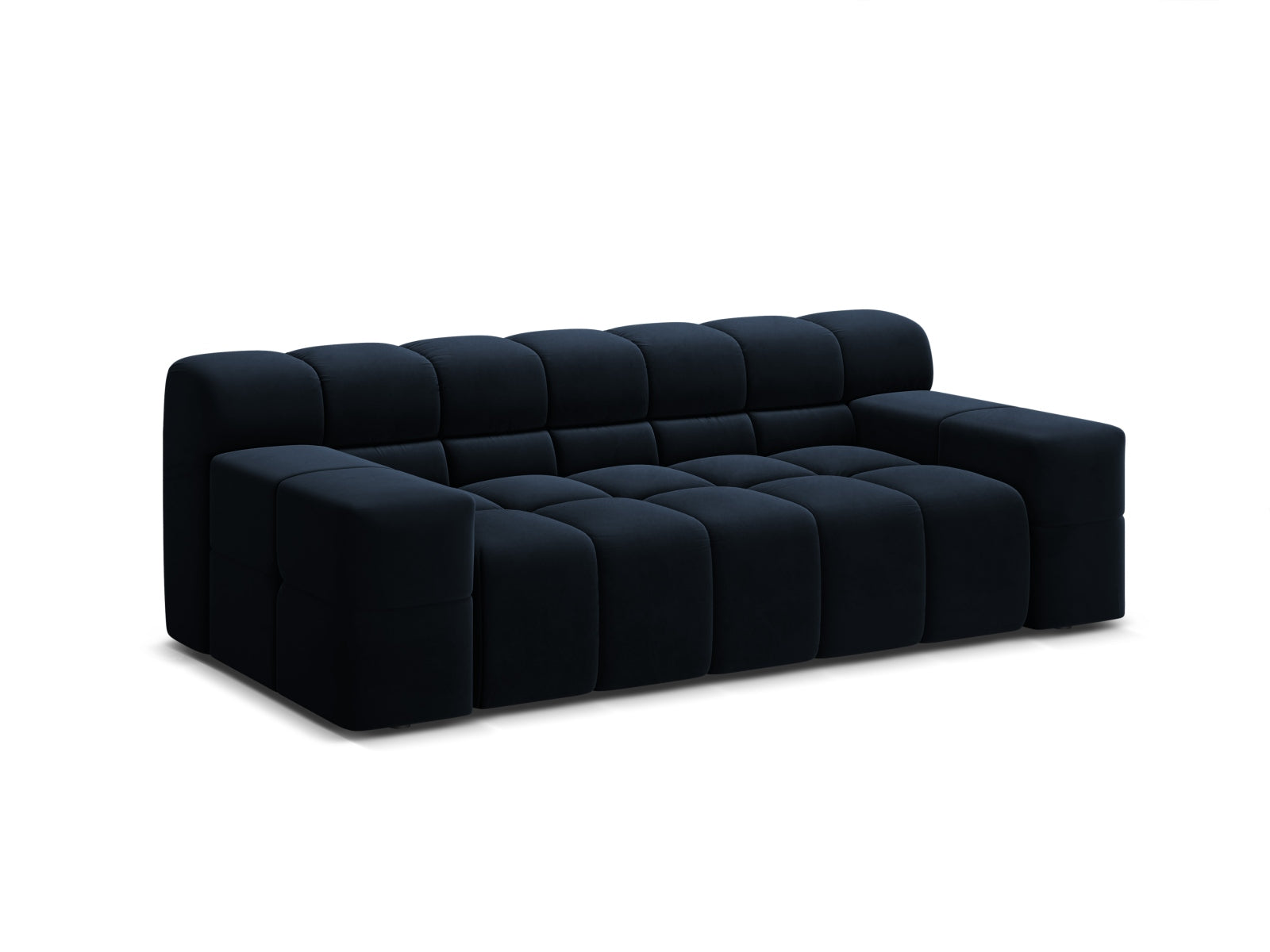 Elegantes 2-Sitzer Sofa Hawaii in tiefem Navy Blue aus Magic Velvet, ideal für stilvolle Wohnräume und gemütliche Abende.