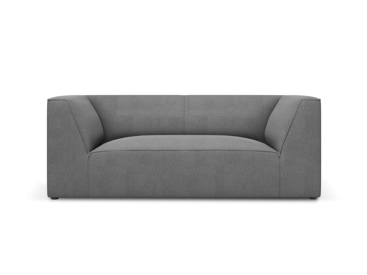 2-Sitzer Sofa Siena in Light Beige-Scala mit strukturiertem Cordstoff, Massivholzrahmen und schwarzen Kunststoffbeinen, urbanes Design.