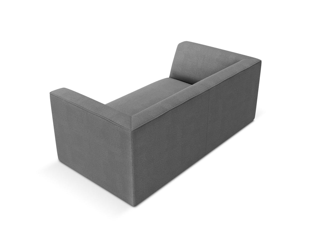 2-Sitzer Sofa Siena in Light Beige-Scala mit strukturiertem Cordstoff, Massivholzrahmen und schwarzen Kunststoffbeinen, urbanes Design.