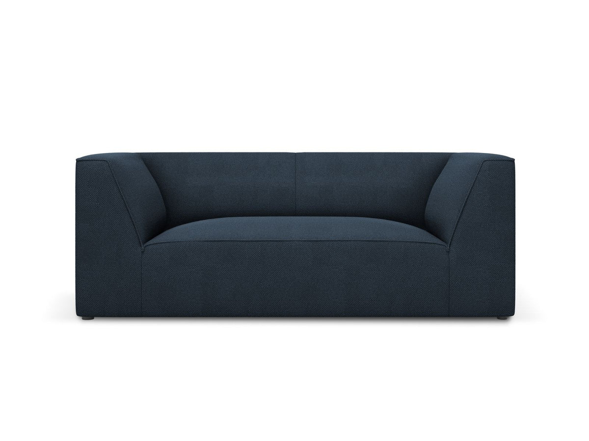 2-Sitzer Sofa Siena in Light Beige-Scala mit strukturiertem Cordstoff, Massivholzrahmen und schwarzen Kunststoffbeinen, urbanes Design.