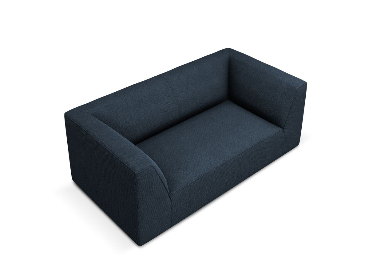 2-Sitzer Sofa Siena in Light Beige-Scala mit strukturiertem Cordstoff, Massivholzrahmen und schwarzen Kunststoffbeinen, urbanes Design.