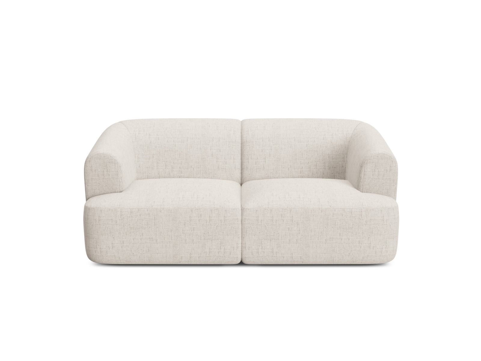 Elegantes 2-Sitzer Sofa Campi in sanftem Beige, ideal für moderne Wohnräume und einladende Gemütlichkeit.