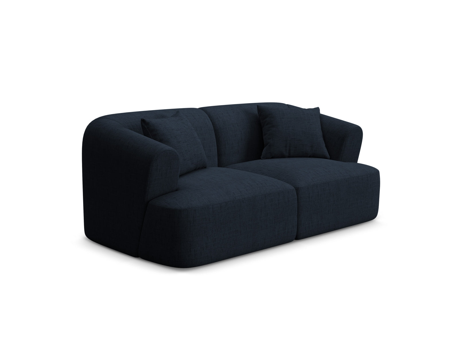 Elegantes 2-Sitzer Sofa Campi in Royalblau, ideal für moderne Wohnräume, erhältlich bei KAQTU Design AG.