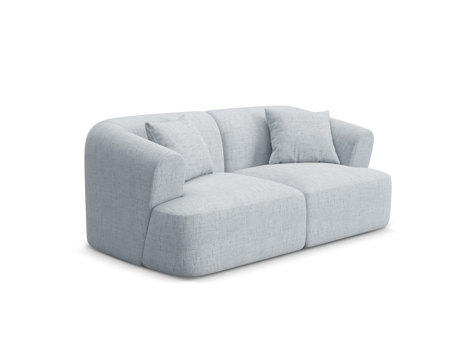 Elegantes 2-Sitzer Sofa Campi in hellem Grau, ideal für moderne Wohnräume, erhältlich bei KAQTU Design AG.