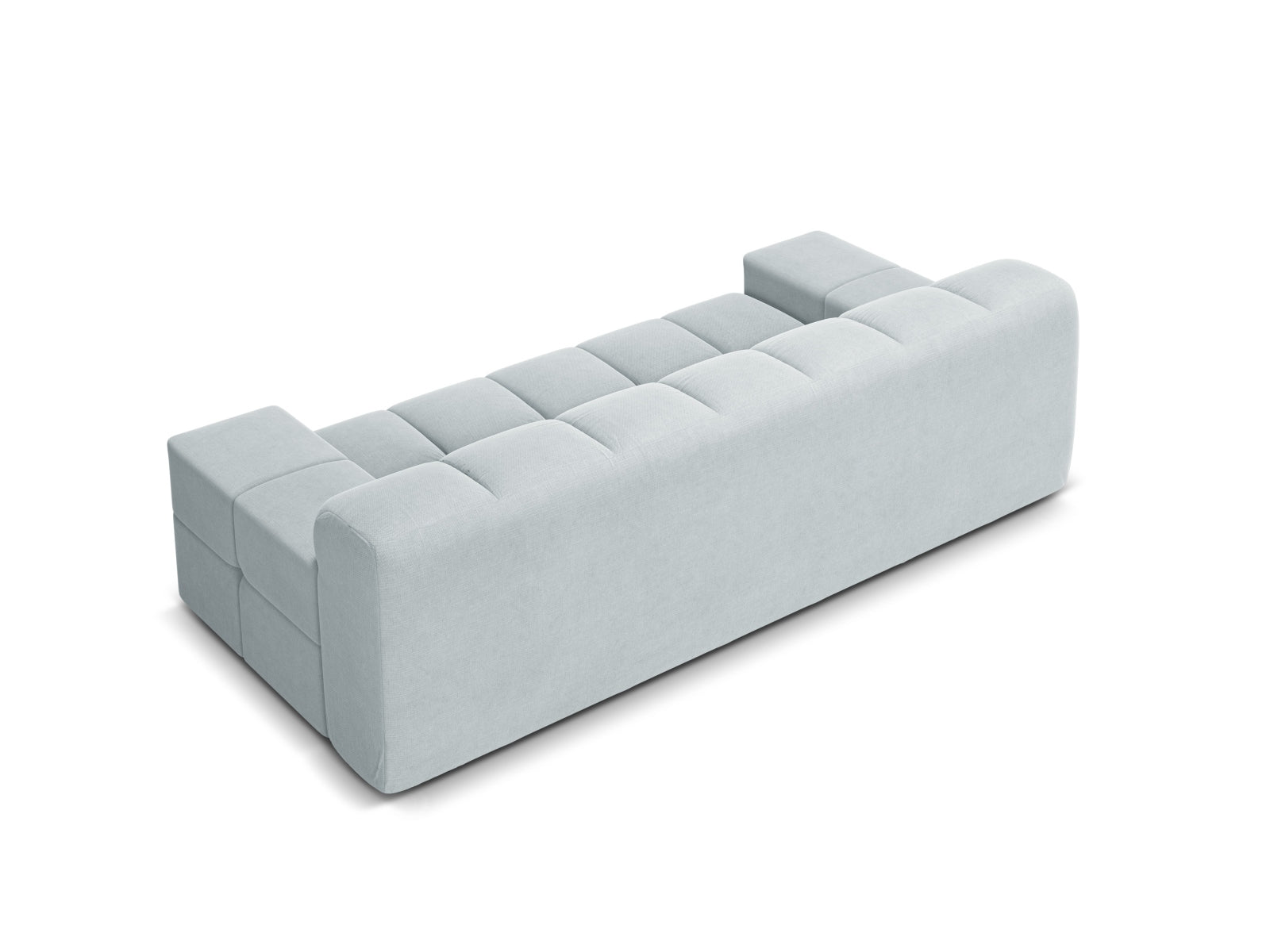 Elegantes 2-Sitzer Sofa Hawaii in sanftem Hellgrau, ideal für moderne Wohnräume und entspannte Atmosphäre.